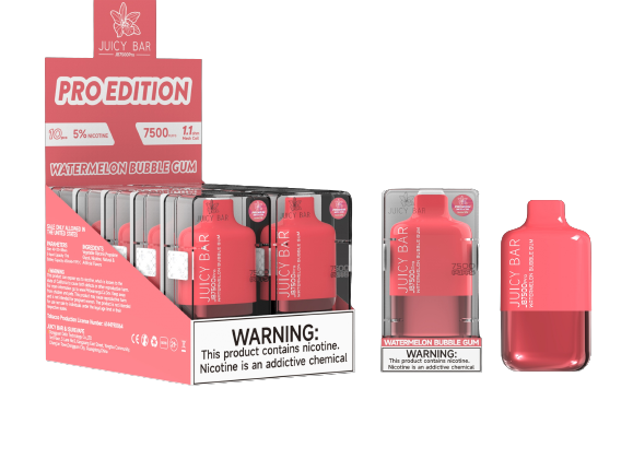 Juicy Bar JB7500 Disposable Vape - 7500 Puffs Watermelon Bubblegum